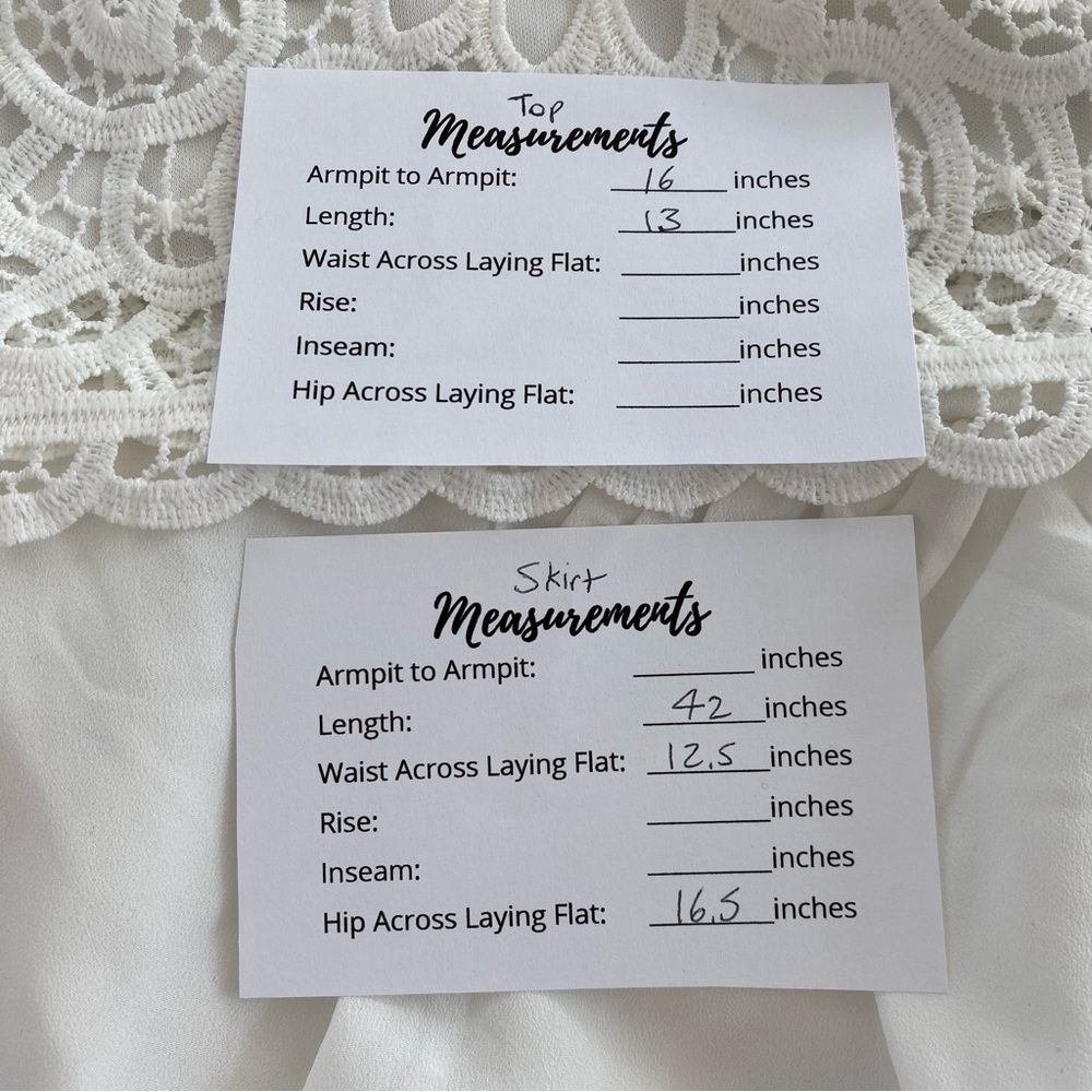 NWT Dress Me Zara White Lace Crop Top & Split Hem Maxi Skirt Two Piece Set Small - Picture 15 of 15